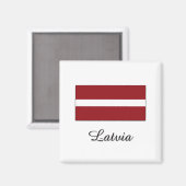 Lettland-Flaggen-Design Magnet (Vorderseite/Rückseite)