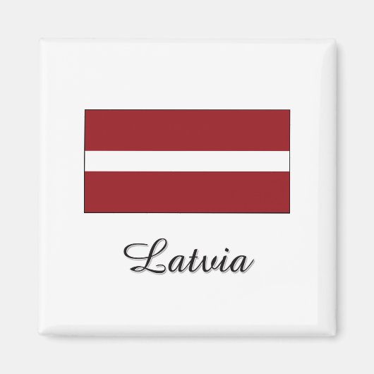 Lettland-Flaggen-Design Magnet (Vorne)