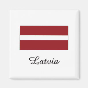 Lettland-Flaggen-Entwurf Magnet