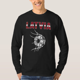 Lettland Fußballball Im Netz Ziel Unterstützung Le T-Shirt
