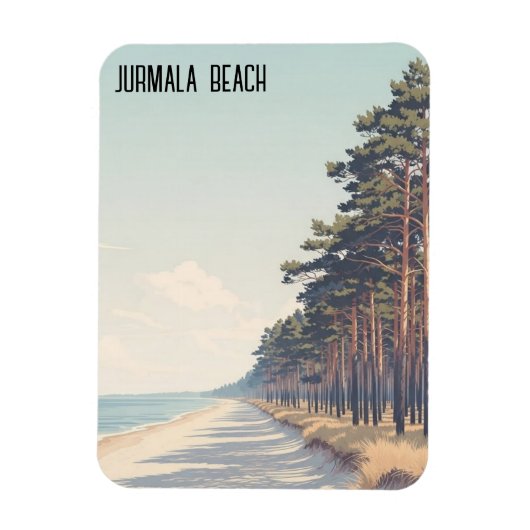 Lettland Jūrmala Strand Reise Magnet (Vertikal)