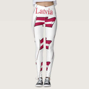 Lettland Landesflagge Thunder_Cove Leggings