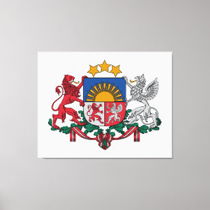 Lettland Landeswappen Symbol Emblem Flagge Leinwanddruck