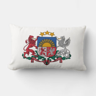 Lettland Landeswappen Symbol Emblem Flagge Lendenkissen
