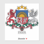 Lettland - Landeswüste für Rüstungsgüter Aufkleber (Blatt)