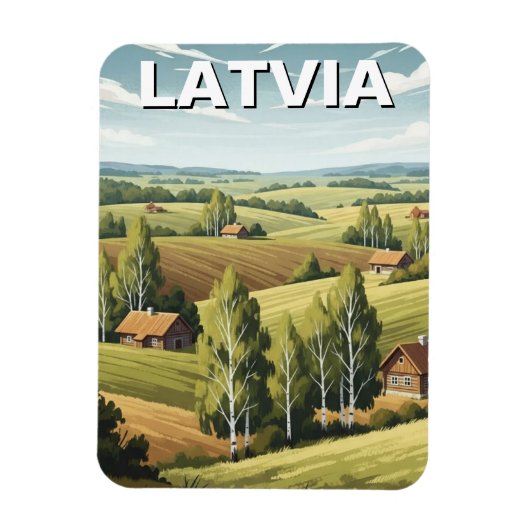 Lettland Landreisen Magnet (Vertikal)