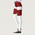Lettland Leggings<br><div class="desc">Lettische Flagge Maroon mit weißem Streifen</div>