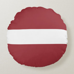 Lettland (Lettisch) Flagge Rundes Kissen