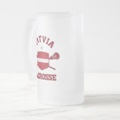 Lettland Mattglas Bierglas (Vorderseite Links)