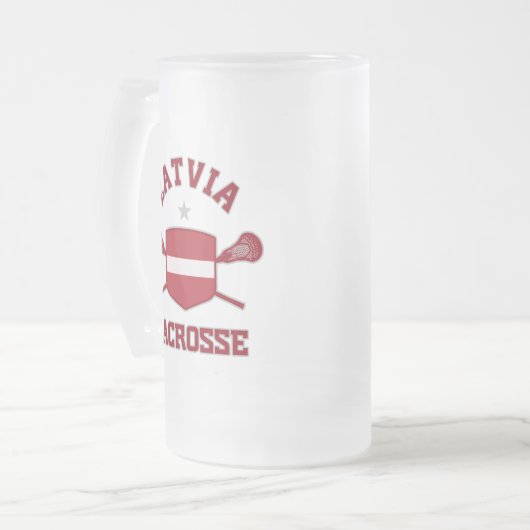 Lettland Mattglas Bierglas (Vorderseite Links)