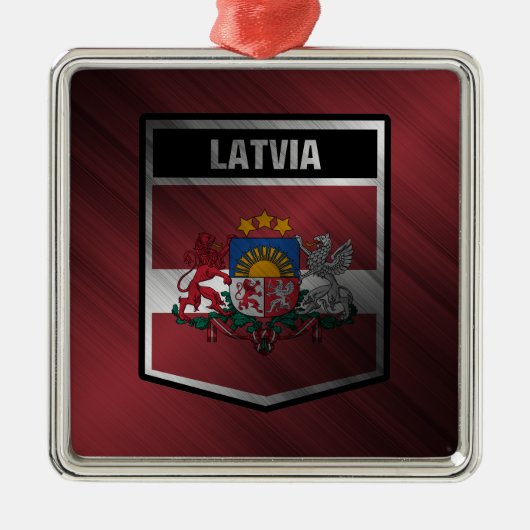 Lettland Ornament Aus Metall (Vorne)