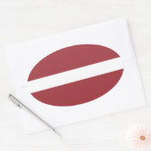 Lettland Ovaler Aufkleber (Umschlag)