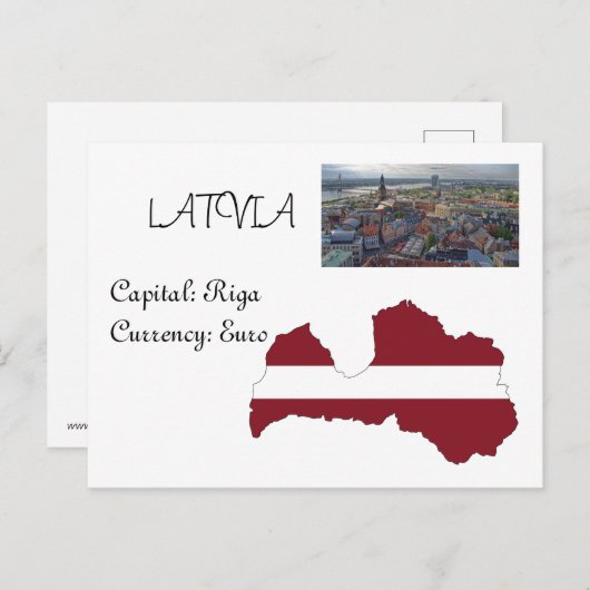 Lettland Postkarte (Vorne/Hinten)