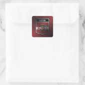 Lettland Quadratischer Aufkleber (Tasche)