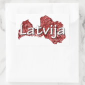 Lettland Rechteckiger Aufkleber (Tasche)