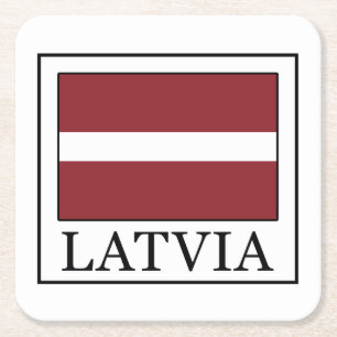 Lettland Rechteckiger Pappuntersetzer