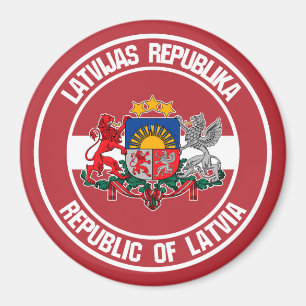Lettland Runde Emblem Magnet