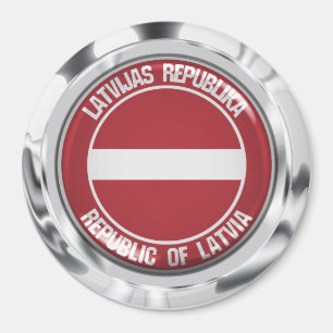 Lettland-RundEmblem Magnet