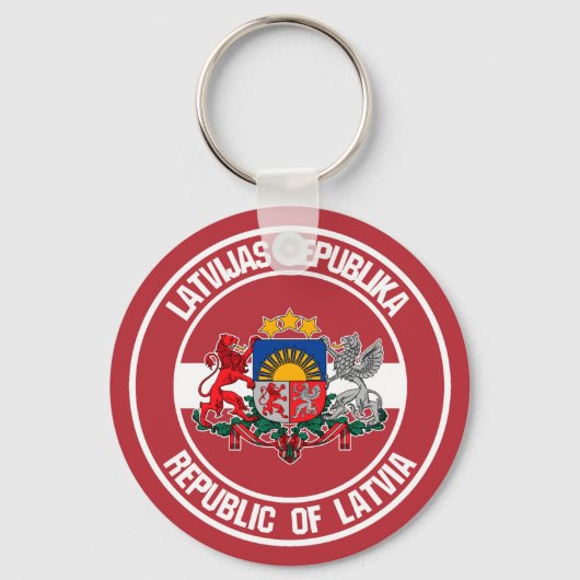 Lettland-RundEmblem Schlüsselanhänger (Vorderseite)