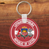 Lettland-RundEmblem Schlüsselanhänger (Vorderseite)