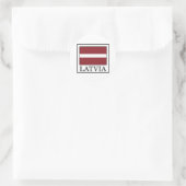 Lettland Runder Aufkleber (Tasche)