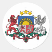 Lettland, Runder Aufkleber (Vorderseite)