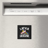 Lettland steht unter ukrainischer Flagge Magnet (In Situ (Geschirrspüler))
