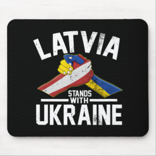 Lettland steht unter ukrainischer Flagge Mousepad