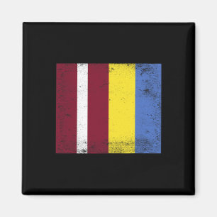 Lettland Ukraine-Flagge Design Pride Lettisch Ukra Magnet
