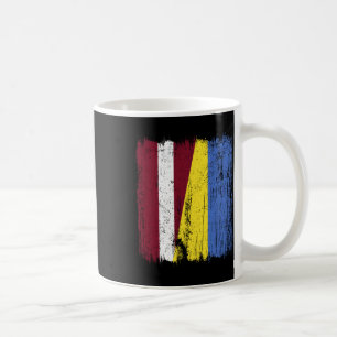 Lettland Ukraine Halbflagge Lettische Ukrainische Kaffeetasse
