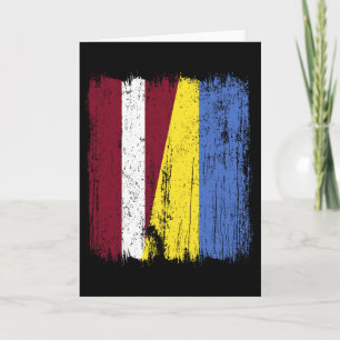 Lettland Ukraine Halbflagge Lettische Ukrainische  Karte