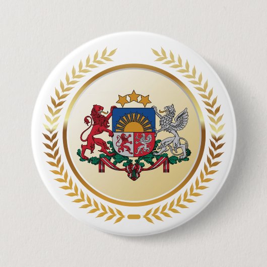 Lettland-Wappen Button (Vorderseite)