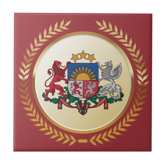 Lettland-Wappen Fliese (Vorderseite)