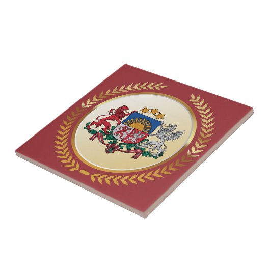 Lettland-Wappen Fliese (Seite)