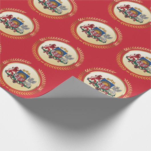 Lettland-Wappen Geschenkpapier (Ecke)