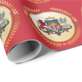 Lettland-Wappen Geschenkpapier (Rolleneckpunkt)