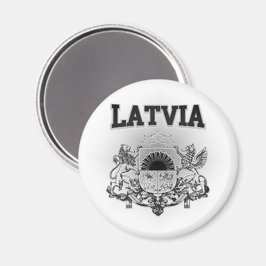 Lettland-Wappen Magnet (Vorderseite/Rückseite)