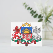 Lettland-Wappen Postkarte (Stehend Vorderseite)