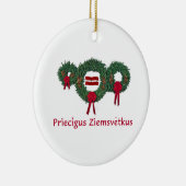 Lettland-Weihnachten 2 Keramikornament (Rechts)