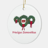 Lettland-Weihnachten 2 Keramikornament (Links)