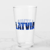 Lettland Winterabendtext mit Reflektion Glas (Rückseite)