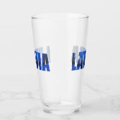 Lettland Winterabendtext mit Reflektion Glas (Rechts)