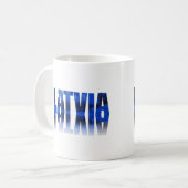 Lettland Winterabendtext mit Reflektion Kaffeetasse (Vorderseite Links)