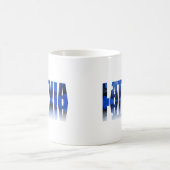 Lettland Winterabendtext mit Reflektion Kaffeetasse (Mittel)