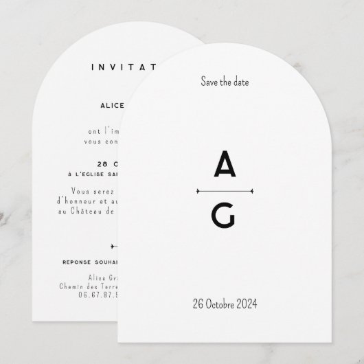 "Lettrus" Einladung (Vorne/Hinten)