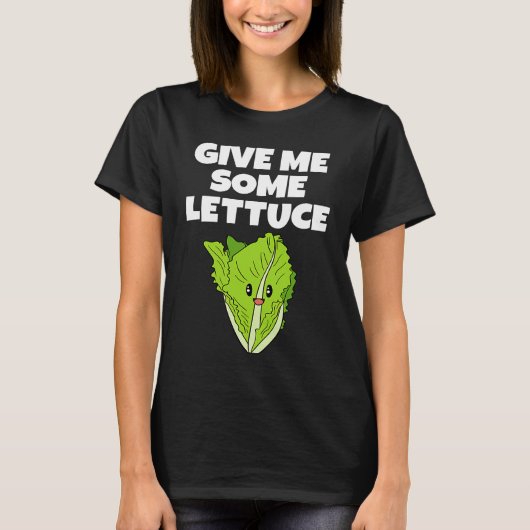 Letttuce Cute Leaf Vegetable Vegetarian Vegan T-Shirt (Vorderseite)