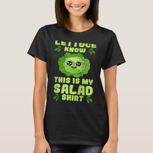 Letttuce Salad  Leaf Vegetable Vegetarian Vegan Ra T-Shirt (Vorderseite)
