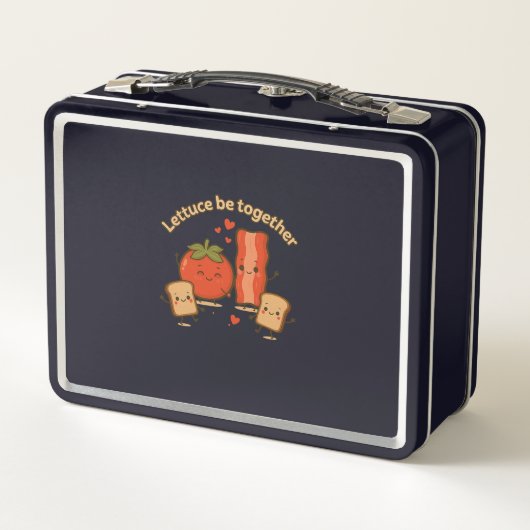 Lettuce Be Together”-Lunchbox – Süß & Eigenwillig Metall Brotdose (Rückseite)