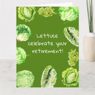 Lettuce Celebrate Funny Retirement Card Karte