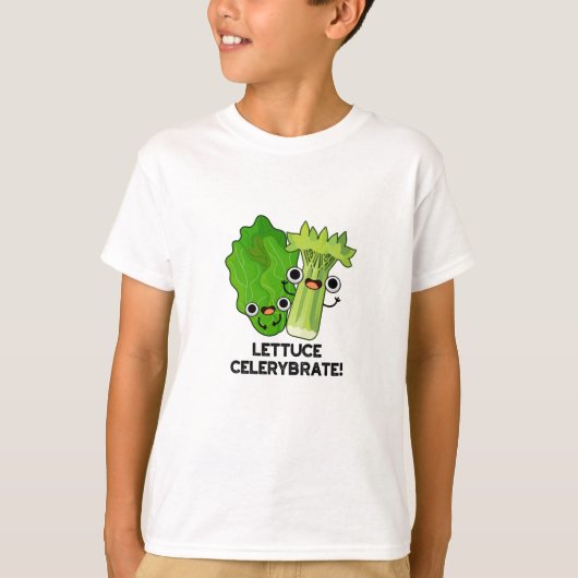Lettuce Celerybrate Funny Veggie Pub T-Shirt (Vorderseite)